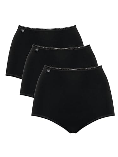 Image of Sloggi Women's Sloggi 24/7 Cotton Mx3p Boxer Briefs, Black (Black 04), 24 UK