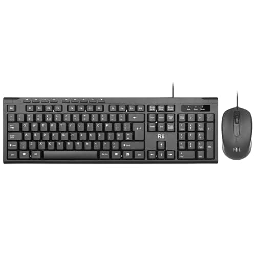 Image of Rii Keyboard and Mouse Set,USB Wired Keyboard and Mouse Combo for PC Business Office Usage-1 Pack