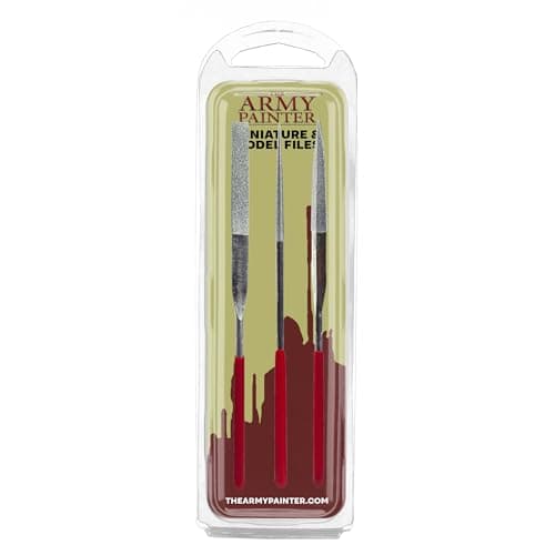 Image of The Army Painter Miniature & Model Files, 3-Piece Diamond Small File Set of Round, Flat and Triangular Metal File, Tool Set for Metal, Resin, and Plastic Miniatures