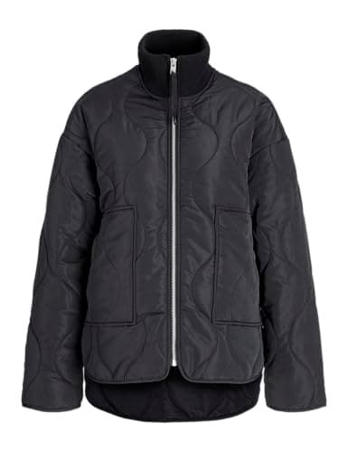 Image of Jack & Jones Women's Jxserena Mid Quilted Jacket OTW Sn, Black, S, Black, S