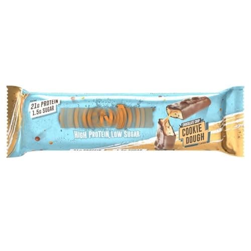 Image of High Protein Low Sugar Flavoured Chocolate Bar 12 x 60g (12 Bars, Chocolate Chip Cookie Dough)