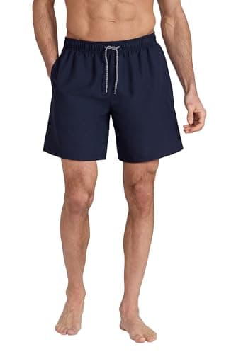 Image of Mountain Warehouse Aruba Mens Swim Shorts - Fast Dry Swimming Trunks, Lightweight Board Shorts, Adjustable Draw Cord Beach Short Pants - Spring Summer, Holidays Navy 4XL