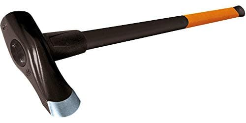 Image of Fiskars splitting hammer (forged), 2 in 1: axe and hammer, weight: 3.68 kg, hardened steel blade/glass fibre reinforced plastic handle, black/orange, X37, 1001704