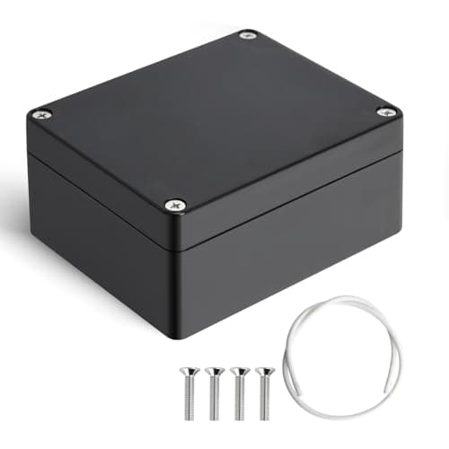 Image of Project Box Therlan IP65 Waterproof Electronics Box DIY ABS Junction Box Plastic Project Enclosure Universal Project Connecting Case For Indoor Outdoor (Black, 115 * 90 * 55mm)