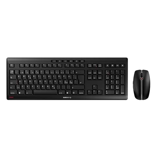 Image of CHERRY STREAM DESKTOP RECHARGE, Wireless Desktop Set, Pan-Nordic Layout (QWERTY), 2.4 GHz RF, Quiet Keystrokes, Rechargeable, Black