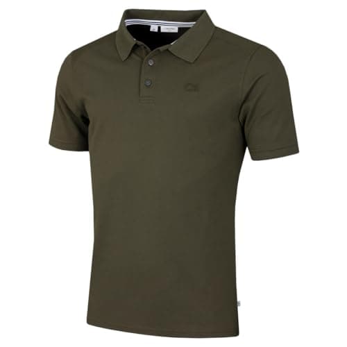 Image of Calvin Klein Mens Campus Coastal Polo Shirt - Olive Green - M