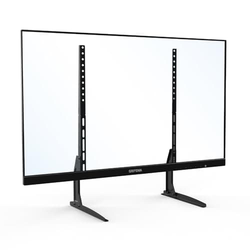 Image of GRIFEMA Universal TV Stand for 22"-80" LCD/LED TVs, Adjustable Height TV Riser, Supports Up to 50kg, Max VESA 800x400mm - Black