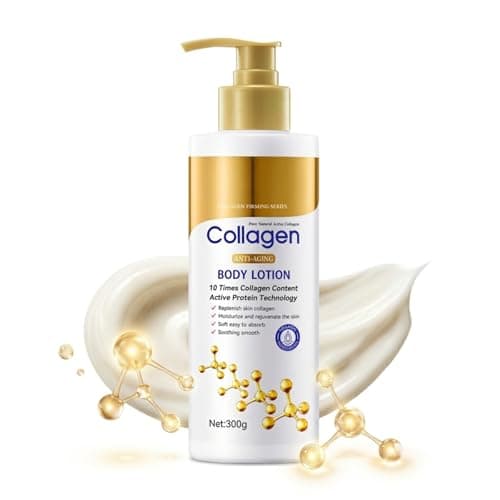 Image of Collagen Body Lotion for Women, Firming Body Cream with Hydrolyzed Collagen & Hyaluronic Acid, Moisturiser for Sagging & Crepey Skin, Fast-Absorbing & Non-Greasy, 300ml