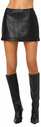 Image of ASTR The Label Womens Kareen Skirt, Black, L