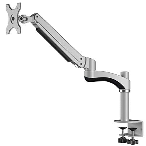 Image of Allcam GSA12S Gas-powered LCD Monitor Arm Stand w/vesa bracket & desk mount clamp for 15"-27" Screens : Tilt 180°, swivel & rotate 360°