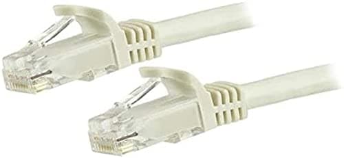 Image of StarTech.com 15m CAT6 Ethernet Cable - White CAT 6 Gigabit Ethernet Wire -650MHz 100W PoE++ RJ45 UTP Category 6 Network/Patch Cord Snagless w/Strain Relief Fluke Tested UL/TIA Certified (N6PATC15MWH)