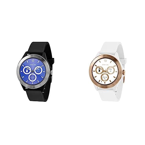 Image of Harry Lime Fashion Smart Watch in Black with Silver Colour Bezel & Fashion Smart Watch in White with Rose Gold Colour Bezel
