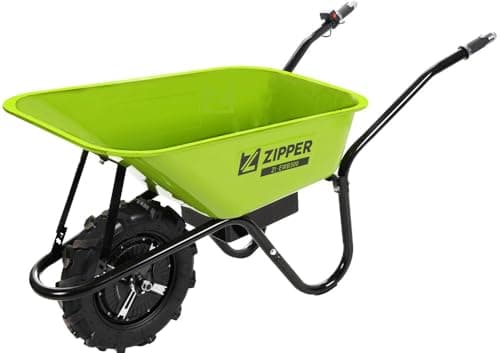 Image of Zipper EWB500 Electric Wheel Barrow 24v 500w Motor Max 75l 150kg - 8Hr Run Time
