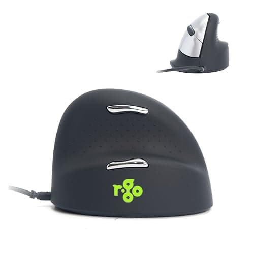 Image of R-Go HE Ergonomic mouse, Large (above 185mm), Right Handed, wired, 500-3500dpi, RGOHELA