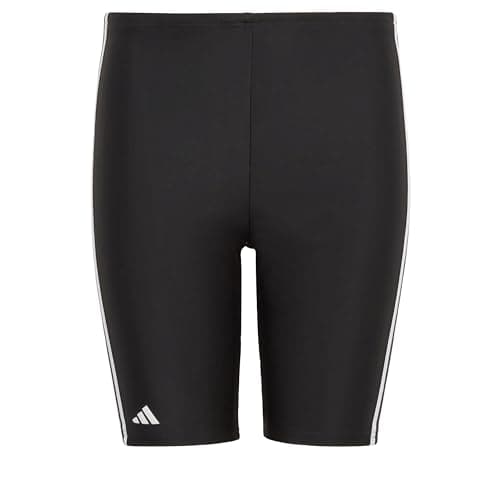 Image of adidas Boy's Classic 3-Stripes Swim Jammers, Black/White, 13-14 Years