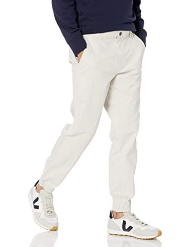 Image of Amazon Essentials Men's Straight-Fit Chino Jogger Pant, Stone, XX-Large