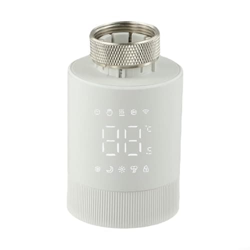 Image of Kivivaka for TUYA Smart Home Thermostatic Radiator Valve, WiFi Programmable TRV with Manual and Auto Mode, Battery Powered, No Hub Required, White