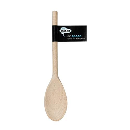 Image of Chef Aid 10 Inch Spoon, Perfect for Home Baking and Cooking, Crafted with a Oval Spoon Edge for Ease of use and sourced from Well Managed Forests, Non Stick Friendly Kitchen Essential