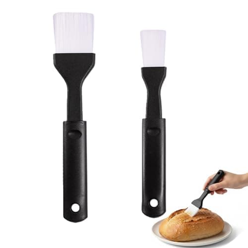 Image of 2 PCS Pastry Brushes, for Cooking & BBQ, Food Grade No Shedding Basting Brushes, Heat Resistant Oil Brush for Baking, Grilling, Egg Wash, Butter, Marinade & Kitchen Use