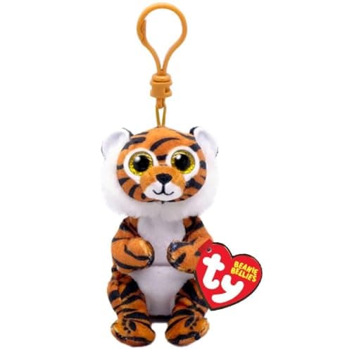Image of TY Beanie Bellies Key Clip Clawdia Tiger 10cm