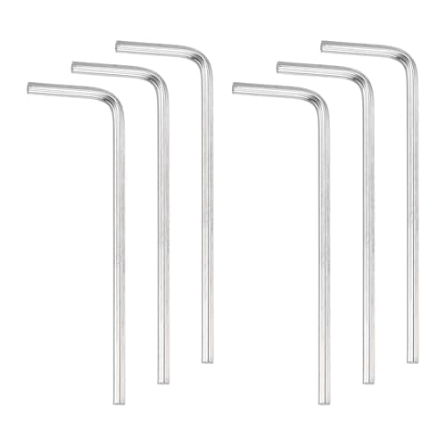 Image of sourcing map 6pcs Hex Key Wrench 2mm Cr-V Steel L-Shape Hexagon Metric Wrenches Repairing Tool for Home DIY Bike Motorcycle Repair, Silver