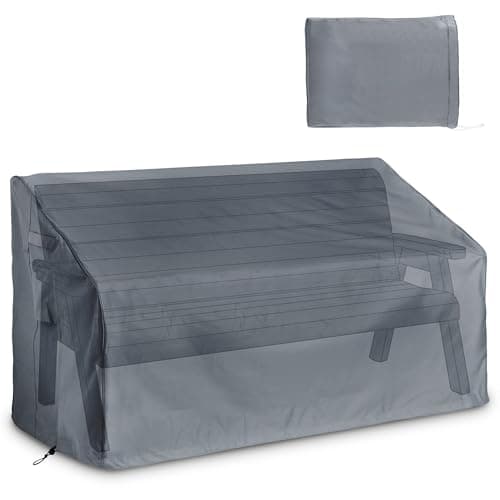 Image of VonHaus Waterproof Garden Bench Cover – Premium Heavy Duty, Breathable 420D Oxford Fabric Protection for 3 Seater Benches (H88 x W160 x D70cm)