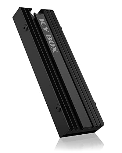 Image of ICY BOX M.2 Heat Sink for PS5, Suitable for M.2 SSD (2280), Height 10mm, 3X thermal pad, Black, IB-M2HS-PS5