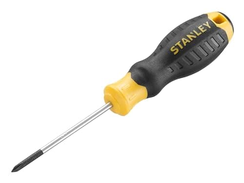 Image of Stanley Cushion Grip™ Screwdriver Phillips Tip PH0 x 60mm, Made from high-Strength, Chrome Vanadium Steel with Strong Magnetic Black Oxide tip