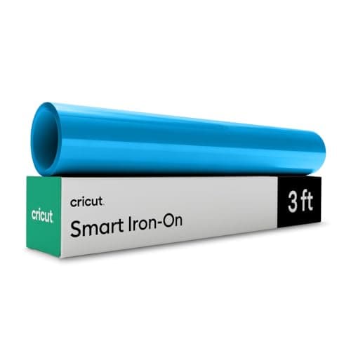 Image of Cricut Smart HTV Heat Transfer Vinyl | 0.9 m | Ocean Blue | Iron-On HTV Vinyl for Fabric, Ideal for Custom T-Shirts & DIY Projects