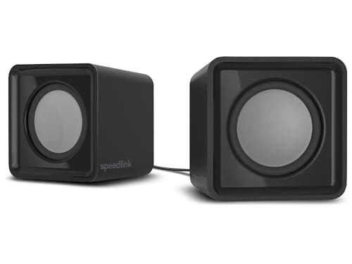 Image of SPEEDLINK SL-810004-BK Twoxo Stereo Compact Cube designed USB Powered 5W Speakers –3.5mm jack for use with PC, tablet or smartphone – Multimedia sound for music, games and video - Black