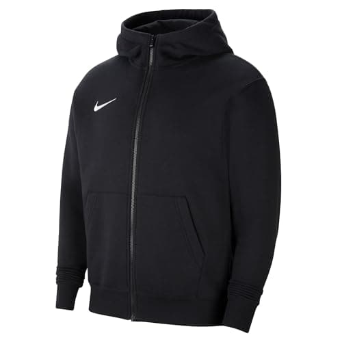 Image of NIKE Kid Y Nk Flc Park20 Fz Hoodie Sweatshirt, Black/White, S EU