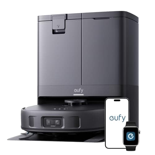 Image of eufy X10 Pro Omni Robot Vacuum Cleaner With Mop, Incredible Suction, Dual Mops with 12 mm Auto-Lift and Carpet Detection, AI Obstacle Avoidance, Auto Mop Washing&Drying, Self-Emptying, Self-Refilling