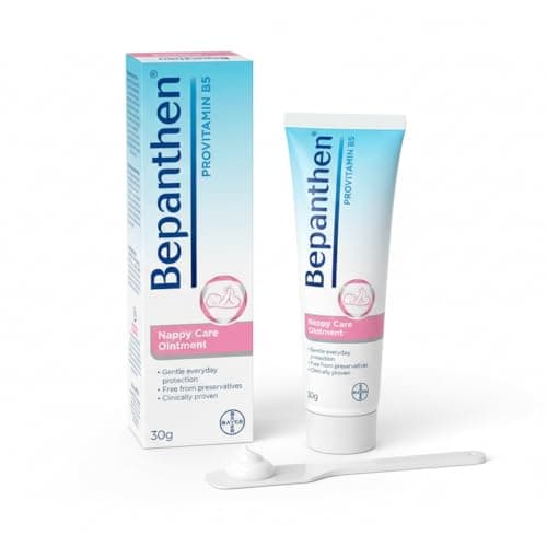 Image of Bepanthen Nappy Rash Ointment 30g - Protective Barrier Cream for Newborn Baby Skin, Gentle Soothing Diaper Rash Treatment with Lanolin and Pro-Vitamin B5, Clinically Proven Skin Care for Infants