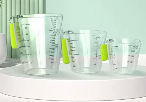 Image of DECK INN Measuring Jug Set of 3, Jugs with Angled Grip Handles, BPA freeTransparent Measuring Cups 200ML / 400ML / 900ML, Easy to Read Measurements, Cook with Accuracy & Elegance