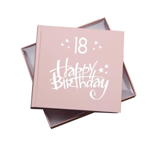 Image of 18th Birthday Pink Photo Album, 50 Photos 4"x6", Gift For Her, 18.5cm x 19.5cm