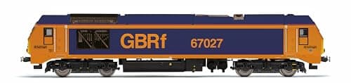 Image of Hornby Diesel Train - R30372 GBRf, Class 67, Bo-Bo, 67027 - Era 11 00 Gauge Locomotives for Train Set, Engine Models for Adults - 1:76 Scale Model Gift