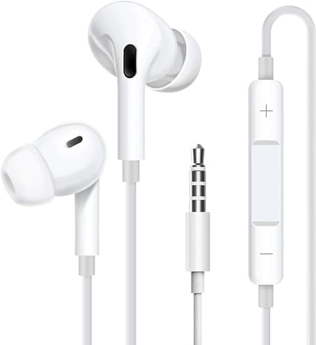 Image of KP TECHNOLOGY Earphones for HMD Barbie, Wired Headphones, Earbuds In-Ear Earphones with 3.5mm Interface for HMD Barbie (WHITE)