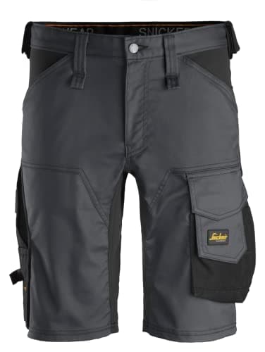 Image of Snickers Workwear AllroundWork Elastic Shorts, Steel Grey/Black, Size 50, Not Applicable, Do not use it.