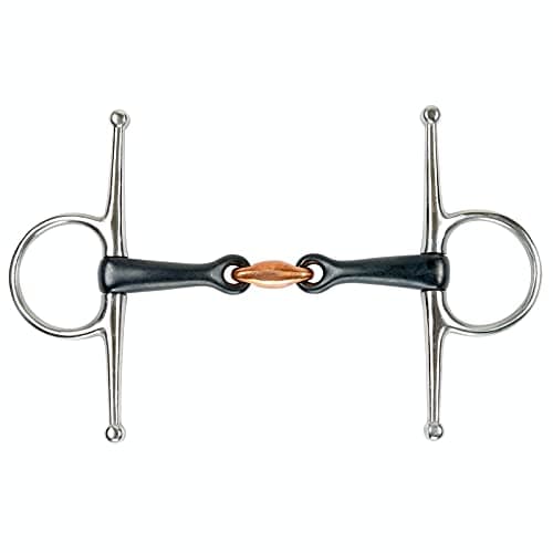 Image of Shires Full Cheek Lozenge Black Sweet Iron Horse Bit UK 4 1/2", Black Sweet Iron