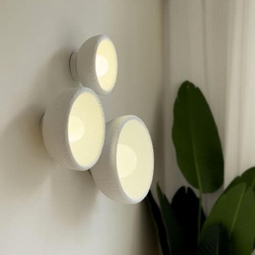 Image of Modern Wabi-Sabi Wall Light - 26cm White Resin Bowl Lamp Creative G4 Lighting for Living Room Bedroom Bathroom Dining Room Garden & Hallway Decor