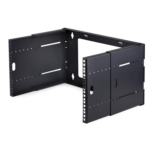 Image of StarTech.com 2-Post 6U Wall Mounted Rack, Adjustable Depth up to 16in, For 19-inch Server/Data/Networking Equipment, Max 88lb