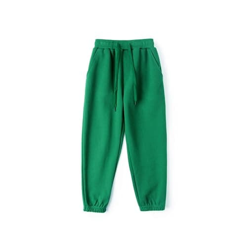 Image of HahaNice Girls' Activewear Trousers Boys Girls' Tracksuit Bottoms Jogging Boys Girls Joggers for Kids Sweatpants Green 6Y