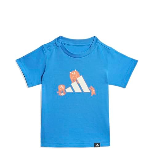 Image of adidas Unisex Baby Infant TIRO_NSTER Graphic T-Shirt, ray Blue, 3-6 Months