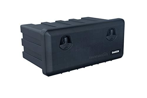 Image of Daken Just 750 Heavy Duty Truck & Van Toolbox – 75L Lockable Plastic Storage Box, Water-Resistant, 750 × 350 × 450mm, Vehicle Tool Storage (Black)
