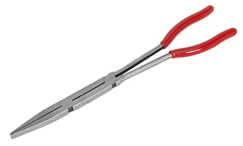 Image of Sealey Ak8590 Flat Nose Pliers Double Joint Long Reach 335Mm