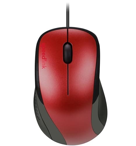 Image of Speedlink Kappa Mouse - 3-Button Mouse with USB Connection for Office/Home Office, 1000 dpi, Driverless Installation, Ergonomic Shape for Gaming/PC/Notebook/Laptop, Red