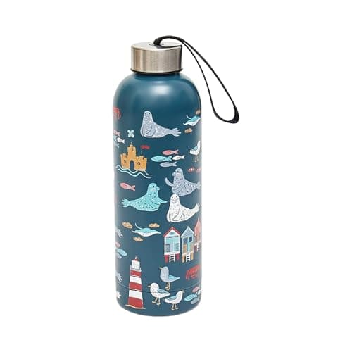 Image of Eco Chic Reusable Thermal Bottle Stainless Steel Leakproof Insulated Water Bottle (Seaside Navy)