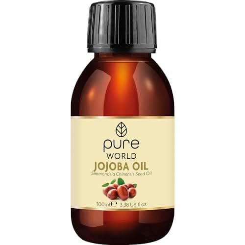 Image of Pure World Natural Jojoba Oil 100% Pure and Undiluted 100ml. Cold and Freshly Pressed Premium Quality Jojoba Oil – Skin, Nails, Body and Face
