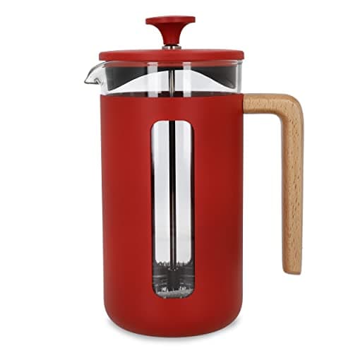Image of La Cafetière Pisa Stainless Steel Cafetière, Eight Cup, Red, Gift Boxed