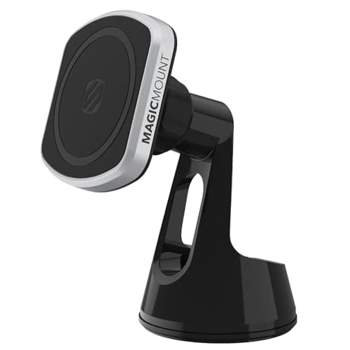 Image of Scosche MP2WD-XTSP MagicMount Pro2 Window/Dash Magnetic Cell Phone Car Mount Kit Compatible with MagSafe, iPhones, Galaxy, Pixel & All Smartphones